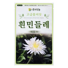 다농 흰민들레 씨앗 100p, 1개 홈인테리어/원예/가드닝 반품 최저가 5,330원