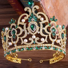 뉴 그랜드 고급 합금 라인 스톤 파티 티아라, 1개, 그린 문구/오피스/파티/이벤트 반품 최저가 18,270원