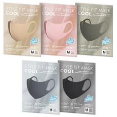 마스키치 스타일 핏 쿨 아쿠아 마스크, 5개입, 1개, 베이지+핑크+카키+챠콜+블랙 헬스/건강식품/건강/의료용품 반품 최저가 13,350원