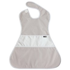 플리에 배색 방수 전신 턱받이, 07 그레이줄무늬, 1개, 1매 출산/유아동/출산준비물/선물 반품 최저가 9,750원