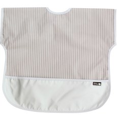 플리에 배색 방수 반팔 턱받이, 07그레이줄무늬, 1개, 1개입 undefined/undefined 반품 최저가 10,110원