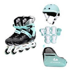 휠러스 스마트4 인라인 스케이트 콤보 세트, 블랙민트, 1세트 스포츠/레저/킥보드/스케이트 반품 최저가 90,440원
