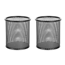 클리니스 문구 사무용 다용도 연필꽂이 원형, 2개, 블랙 문구/오피스/사무용품 전문관 반품 최저가 7,250원