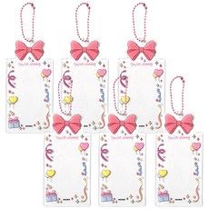 투명 포토카드 홀더 리본 6p, 핑크, 1매 문구/오피스/앨범 반품 최저가 12,060원