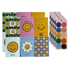 귀여운 스마일 포스터 엽서 6종 x 2p + 스티커 5p 세트, 혼합색상, 1세트 완구/취미/수집품 반품 최저가 12,070원