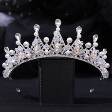 루나글램 셀프웨딩 핸드메이드 오로라 드롭 티아라 G081, 1개, 실버화이트 문구/오피스/파티/이벤트 반품 최저가 12,730원