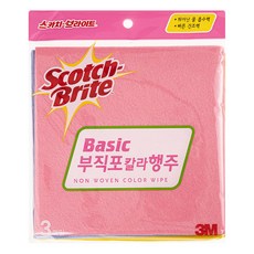 스카치브라이트 부직포 칼라 행주 3종 세트, 1개 주방용품/행주 반품 최저가 1,610원