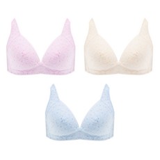 메이크포 임산부 수유 레이스 면 단추형 브라 3p 출산/유아동/출산준비물/선물 반품 최저가 4,690원