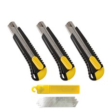 화신 211커터칼 특대 25mm 3p + 커터날 25mm 10p 세트, 혼합색상, 1세트 문구/오피스/학용품/수업준비 반품 최저가 5,180원