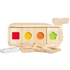 캐스비 컬러매칭고래 원목퍼즐세트 2290, 1세트 완구_취미/학습완구/교구 반품 최저가 9,800원