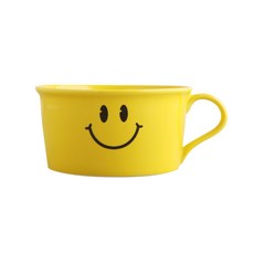 이플스토리 스마일 손잡이 도자기 캐릭터 시리얼 볼, 옐로우, 1개 주방용품/그릇/홈세트 반품 최저가 9,940원