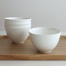 로코리빙 본차이나 빙수볼 씨리얼볼, 화이트, 4개 주방용품/1인가구 주방용품 반품 최저가 7,120원