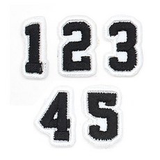 열접착식 이니셜 숫자 와펜 1 + 2 + 3 + 4 + 5 세트, 1세트, 블랙 홈인테리어/수예/수선 반품 최저가 7,240원