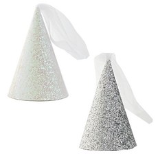 JOYPARTY 글리터 베일 파티고깔 2종 세트, 1세트, 펄화이트, 실버 문구/오피스/파티/이벤트 반품 최저가 8,960원