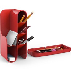 다용도 데스크 수납 연필꽂이함, 레드, 1개 문구/오피스/사무용품 전문관 반품 최저가 4,970원