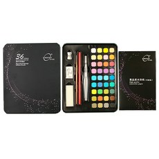 오픈스페이스 수채화 고체물감 세트 블랙, 36색 문구/오피스/미술/화방용품 반품 최저가 12,300원