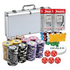 후니갬블 오성스페이드 클레이칩 300p + 알루미늄 케이스 + JPNAROYAL 카드 2p + 사각칩 4p + 딜러칩 + 열쇠 2p + 주사위 16mm 5p 세트, 실버(케이스), 랜덤발송(사각칩), 투명(주사위), 1개 완구/취미/보드게임 반품 최저가 51,470원