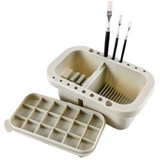 벨리안 수채화 아크릴 물통 파렛트 붓홀더 일체형, 18칸, 1개 문구/오피스/학용품/수업준비 반품 최저가 8,380원