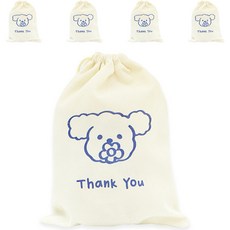 도나앤데코 강아지꽃 아이보리 스트링 파우치 17 x 23 cm, 블루, 5개 문구/오피스/데코/포장용품 반품 최저가 8,760원