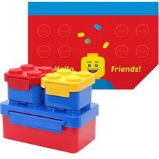 옥스포드 아동용 블럭 런치박스 세트 + 보냉팩, 혼합 색상, 1세트 undefined/undefined 반품 최저가 11,700원