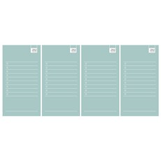 CMYK 컬러 체크리스트 떡메모지, 민트, 4개 문구/오피스/학용품/수업준비 반품 최저가 2,060원