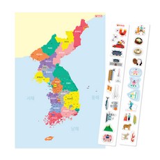 자석나라 자석이 붙는 한국 지도 판퍼즐, 1개, 24피스 완구/취미/학습완구/교구 반품 최저가 10,010원