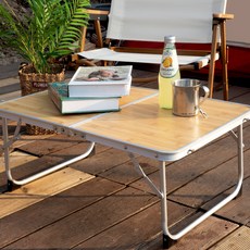 로티캠프 휴대용 알루미늄 접이식 미니 슬림 캠핑 테이블, 우드 스포츠/레저/캠핑전문관 반품 최저가 11,700원