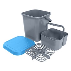 워시앤케어 3in1 세차버킷 그릿가드 + 보관캐디 + 뚜껑 풀세트, 13L, 그레이 + 블루 자동차용품/세차/카케어 반품 최저가 20,900원