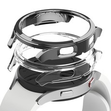 링케 스마트워치 슬림 하드 케이스 40mm, 클리어 + 다크 크롬, 1개 헬스/건강식품/헬스/요가용품 반품 최저가 9,790원