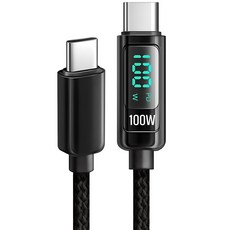 홈플래닛 E-Marker IC 칩셋 디스플레이 C to C PD 100W 초고속충전 케이블, 1.2m, 블랙, 1개 가전디지털/차량용 디지털 반품 최저가 3,980원