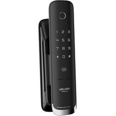 솔리티 웰콤 패스온 무타공 푸시풀 디지털손잡이 있음 도어락 지문인식 WP-450B + 카드키 2p, 고객직접설치 가전디지털/생활가전 반품 최저가 122,190원