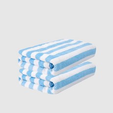 원이네 스트라이프 대형 목욕 비치타월, 스카이블루, 2개 생활용품/욕실용품 반품 최저가 7,990원