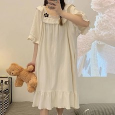 여성용 마켓A 플라워 포인트 감성 프릴 원피스 잠옷 패션의류/잡화/속옷/잠옷 반품 최저가 6,270원