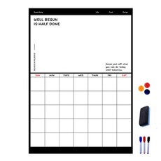 베러홈 냉장고용 자석 캘린더 메모보드 + 보드마카 3종 + 지우개 + 자석핀 3종 세트 BSH24, 고무재자기 + PET 완구/취미/학습완구/교구 반품 최저가 7,740원