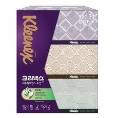 크리넥스 내추럴에센스 로션 미용티슈 3겹, 3개입, 1개 생활용품/화장지/물티슈 반품 최저가 7,240원