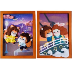 DIY LED 양모펠트 직사각형액자 패키지, 1세트, 라라랜드 홈인테리어/DIY 패키지 반품 최저가 5,200원