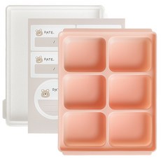 베이비앤아이 크림 실리콘 이유식 큐브 6구 + 전용스티커 세트, 코랄핑크, 1개 주방용품/밀폐저장/도시락 반품 최저가 7,220원