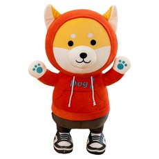 해솔 후드티 강아지 동물 캐릭터 인형, 레드 시바견, 1개 완구/취미/신생아/영아완구 반품 최저가 4,960원