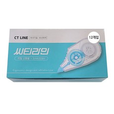 씨티라인 한손잡이 수정테이프 5mm x 6m, 혼합색상, 12개 문구/오피스/필기류 반품 최저가 19,200원