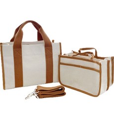 마롤로뜨 캔버스 기저귀가방 + 생활방수 이너백 세트, 브라운 출산/유아동/기저귀 반품 최저가 43,510원