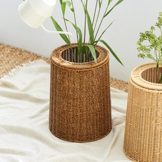 하우스레시피 PP라탄 원통형 바스켓, 브라운, 1개 홈인테리어/수납/정리 반품 최저가 19,900원