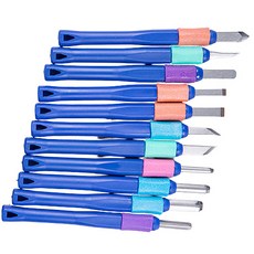 OON 플라스틱 그립 경량 조각칼 11종 세트 문구/오피스/미술/화방용품 반품 최저가 9,600원