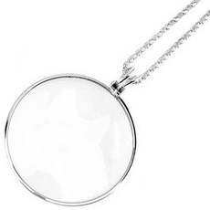 미화부장 패션 목걸이 휴대용 돋보기, 02 실버, 1개 생활용품/건강/의료용품 반품 최저가 3,860원