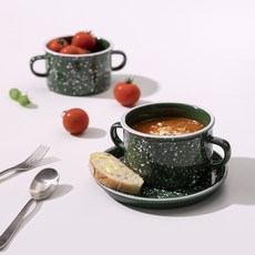 쓰임 어라운드 시리얼 머그컵, 2개, 딥그린 주방용품/1인가구 주방용품 반품 최저가 10,290원