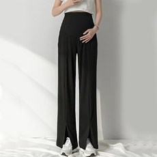 앞면 밑단 절개 트임 포인트 가벼운 임산부 패션 와이드 팬츠 출산/유아동/임부/태교용품 반품 최저가 5,530원