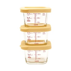 아이락 이유식 스팀홀 내열유리 정사각 밀폐용기, 3개, 160ml 주방용품/밀폐용기/반찬통 반품 최저가 9,430원
