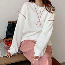 핑크레드 스티칭 캐주얼 풀오버 임산부 맨투맨 출산/유아동/임부/태교용품 반품 최저가 14,740원