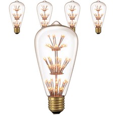 씨티오 LED 눈꽃 엔틱램프 2W ST64, 전구색, 5개 홈인테리어/생활전기용품 반품 최저가 24,900원