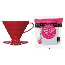 하리오 PP 드리퍼 여과지 2~4인용 세트, 레드, 1세트 주방용품/주전자/커피/티용품 반품 최저가 9,520원