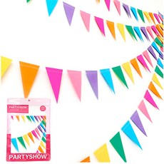 파티쇼 미니미니 삼각 가랜드 4cm, 4개, 레인보우 문구/오피스/파티/이벤트 반품 최저가 7,650원